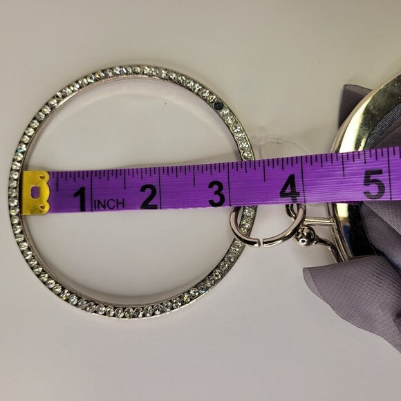 Ruffles and Frills Grey Wristlet Clutch Purse Party Evening Cocktail Bag - NWOT - Picture 6 of 8